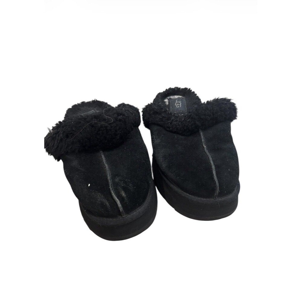 UGG Women's Black Disquette Round-Toe Slip-On Clog Slipper Shoes Size 7 - Picture 1 of 5